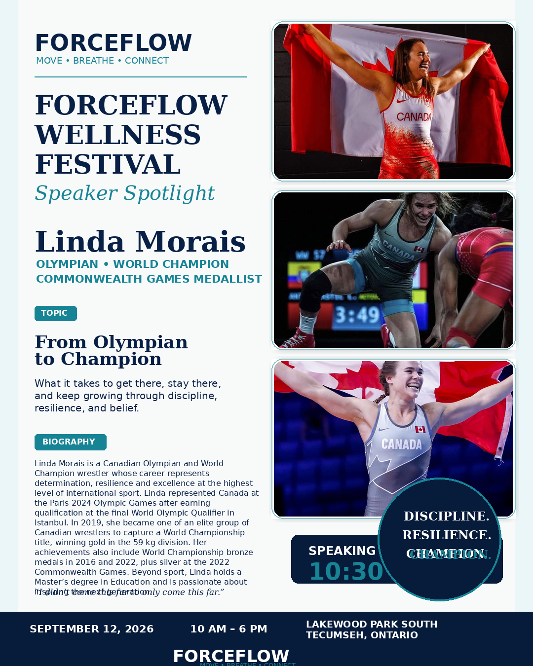 Linda Morais, Olympian · World Champion · Commonwealth Games Medallist